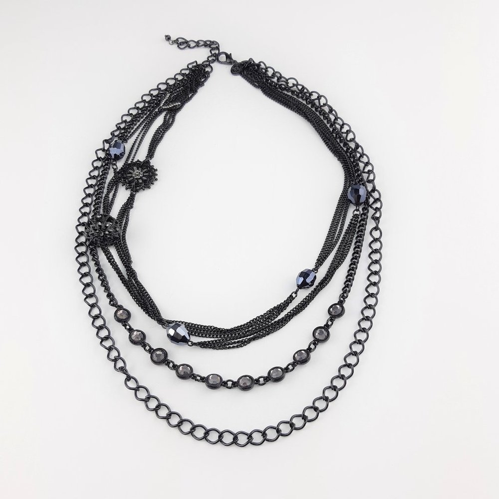 Simply Vera  Vera Wang Black Metal Necklace